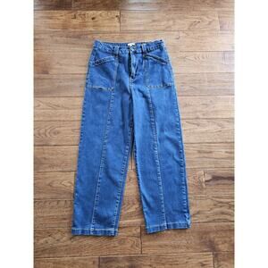 Natura Wide Leg Denim Jeans Women’s Size 44/XL High Rise Boho